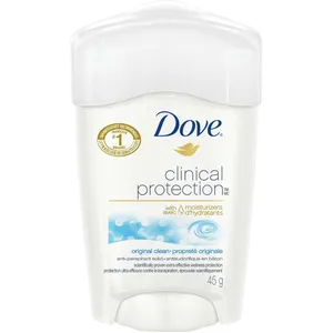 Dove Clinical Protection Antiperspirant Solid for Sensitive Skin, Original Clean, 45g