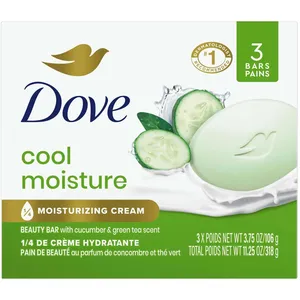 Dove Cucumber and Green Tea Beauty Bar 106g - Refreshing Moisturizing Soap for Soft Skin