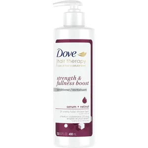 Dove Hair Therapy Conditioner 400ml - Strength & Fullness Boost for 2X Thicker, Fuller Hair