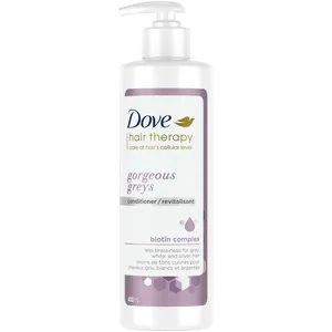 Dove Hair Therapy Gorgeous Greys Purple Conditioner for Grey, White & Silver Hair - 12 oz
