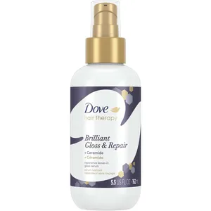 Dove Hair Therapy Leave-In Serum 162ml for Damaged & Colour-Treated Hair, Brilliant Gloss & Repair