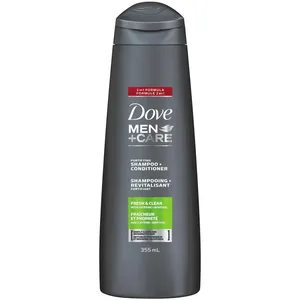 Dove Men+Care 2in1 Shampoo & Conditioner Fresh Clean 355ml for Deep Clean & Refreshing Effect