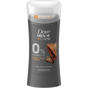 Dove Men+Care Aluminum-Free Deodorant Stick 72H Sandalwood & Amber Scent with Plant-Based Moisturizer