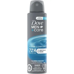 Dove Men+Care Dry Spray Antiperspirant 48H Clean Comfort 107g - Powerful Sweat & Odour Protection