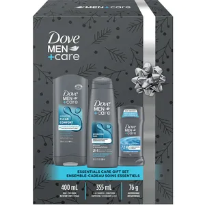 Dove Men+Care Essential Care Gift Pack - Body Wash, Shampoo, Conditioner & Antiperspirant