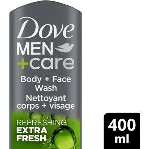 Dove Men+Care Extra Fresh Body and Face Wash 400 mL with MicroMoisture Technology for Hydration
