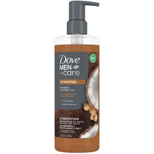 Dove Men+Care Hydration Ginger & Coconut Oil 2-in-1 Shampoo + Conditioner for Strong Hair