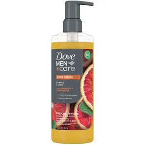 Dove Men+Care Pure Fresh 2-in-1 Shampoo + Conditioner Orange & Sage for Strong, Healthy Hair