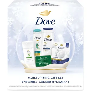Dove Ultimate Care Gift Pack - Nourishing Shampoo, Body Wash, Deodorant & Beauty Bar for Radiant Skin