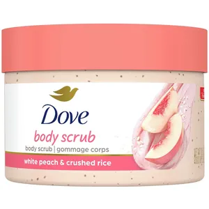 Dove White Peach & Crushed Rice Body Scrub - Exfoliating Body Scrub for Silky Smooth Skin