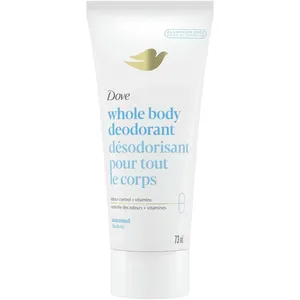 Dove Whole Body Deodorant Cream Aluminum Free Unscented for Pits, Privates, Thighs to Toes