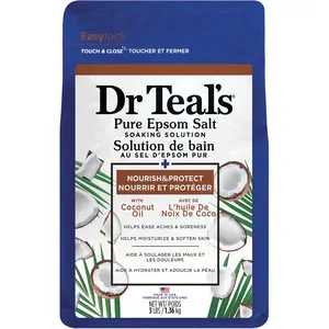 Dr Teal's Coconut Oil Epsom Salt Soaking Solution for Muscle Relief & Skin Nourishment