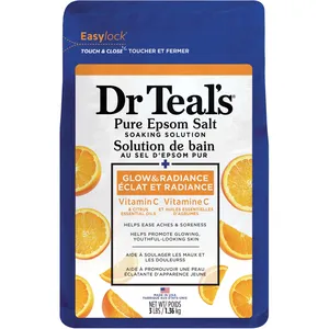 Dr Teal's Vitamin C Epsom Salt Glow & Radiance Soak for Muscle Relief and Skin Brightening