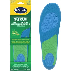 Dr. Schollâ€™s Athletic Series Sport Insoles for Men, Sizes 8-14, Advanced Gel Technology