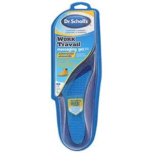 Dr. Schollâ€™s Comfort & Energy Work Massaging Gel Insoles for Men, Sizes 8-14, Advanced Support
