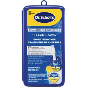 Dr. Scholl’s Dual Action Freeze Away Wart Remover for Common & Plantar Warts, 17% Salicylic Acid