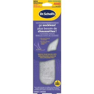 Dr. Scholl's Go Sockless Cushioning Insoles for Unisex, Odour Control, Cool & Dry Comfort