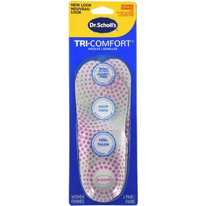 Dr. Scholl's Women's Comfort Tri-Comfort Insoles, Sizes 6-10 for Heel, Arch & Ball Support