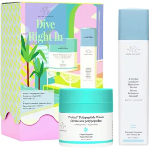 Drunk Elephant Dive Right Inâ„¢ Set - Protini Cream & B-Hydra Serum for Hydrated Skin, No Animal Testing