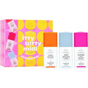 Drunk Elephant Itty Bitty Midi Committee Acid Kit - 3 Travel-Size Serums for Hydrated, Glowing Skin