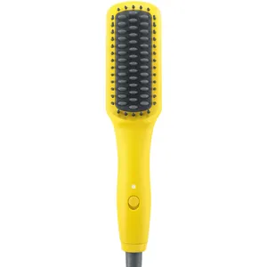 Drybar Baby Brush Crush Mini Heated Straightening Brush - Compact Design, 400°F Heat, Frizz-Free Shine