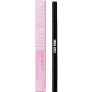 Dual Tip Eye Definer Pen - Jet Black - Precision Brush & Felt Tip for Dramatic or Detailed Eye Looks