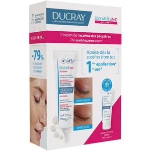 Ducray Dexyane MeD Palpebral Set for Atopy-Prone Eyelids with Travel Size Cleansing Gel