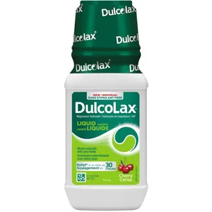 Dulcolax Liquid Laxative for Gentle Constipation Relief, Cherry Flavor, 354mL for Ages 2+