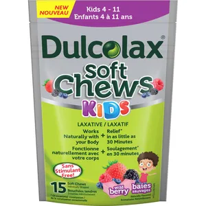 Dulcolax Soft Chews Kids Wild Berry - Gentle, Stimulant-Free Laxatives for Fast Constipation Relief