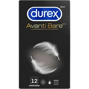 Durex Avanti Bare Ultra Thin Condoms - Next to Nothing Feel, High Sensitivity, Lubricated