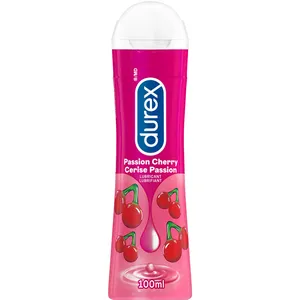 Durex Passion Cherry Flavored Lubricant 100ml - Sugar-Free, Water-Based, Ideal for Oral & Anal Use