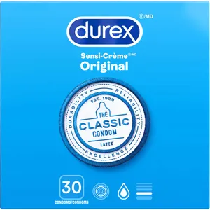 Durex Sensi-Creme Classic Condoms - Extra Lubricated, Easy-On Shape for Ultimate Pleasure & Protection
