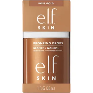 E.L.F. Cosmetics Rose Gold Bronzing Drops - Customizable Tinted Serum for Radiant Glow
