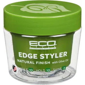 Eco Style Edge Styler with Olive Oil - Maximum Hold & Shine for All Hair Types, Smooth Edge Control