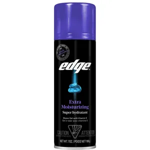 Edge Extra Moisturizing Men's Shave Gel with Vitamin E for Hydrated, Smooth Skin