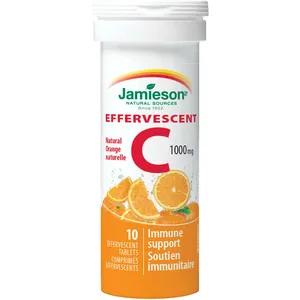 Effervescent C 1000 mg Orange - Delicious Vitamin C Drink with Antioxidants, Naturally Sweetened