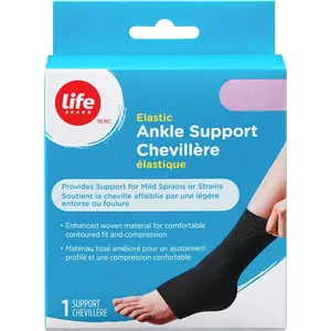 Elastic Ankle Support L-XL - Comfortable Compression & Contoured Fit for Left or Right Ankle