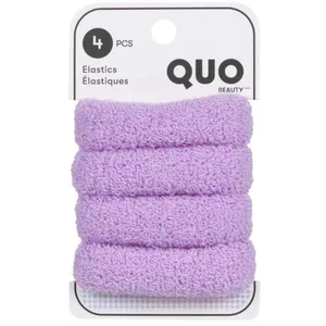 Elastics Fuzzy Lavender - Soft Thick Hair Ties for All Hair Types, Fully Recyclable Packaging