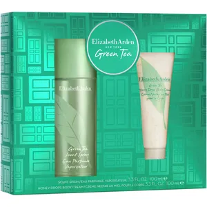 Elizabeth Arden Green Tea 2 Piece Fragrance Gift Set for Women, 3.3oz Spray & Cream