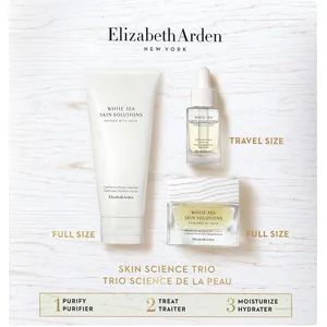 Elizabeth Arden White Tea Skin Solutions 3-Piece Gift Set - Replenishing Micro-Gel, Cleanser, Serum