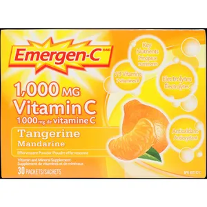Emergen-C Tangerine Fizzy Drink Mix - 30 Pack 