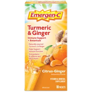 Emergen-C Turmeric & Ginger - Immune Support Supplement with Antioxidants and Electrolytes