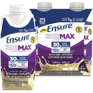Ensure Protein Max 30g Vanilla Shake - 150 Calories, 30g Protein, Gluten-Free, Pack of 4