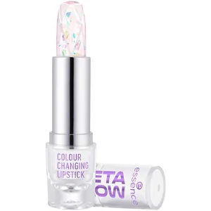 Essence Meta Glow Colour Changing Lipstick - Transparent, pH-Reactive, Holo Flakes, Universal Shade