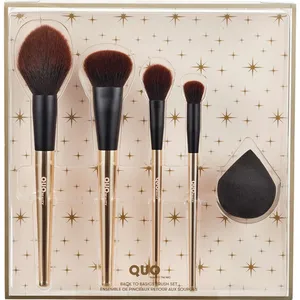 Essential 5-Piece Beauty Tool Set with Cruelty-Free Synthetic Fibers for Flawless Complexion