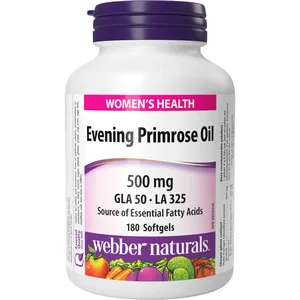 Evening Primrose Oil GLA 50 mg - Supports Women's Health & Hormone Balance - 500 mg Softgel