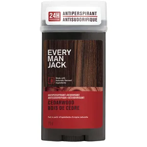 Every Man Jack Cedarwood Deodorant for Long-Lasting Odor Protection, Naturally Derived Formula