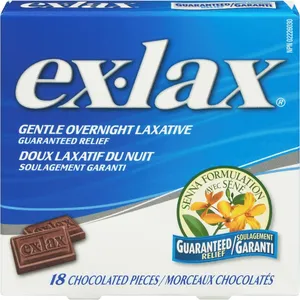 Ex-Lax Chocolated Pieces - Effective Overnight Relief for Occasional Constipation