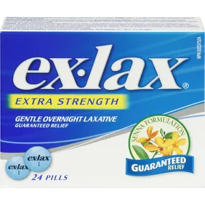 Ex-Lax Extra Strength Pills for Occasional Constipation Relief - 25mg Sennosides - 60 Tablets