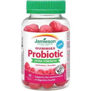 Extra Strength Probiotic Gummies with Prebiotics - 5 Billion Active Cells, Berry Blast Flavor
